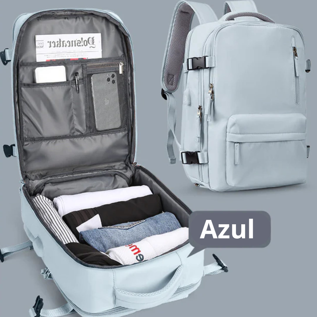 Mochila Feminina Moderna com Carregador: Espaçosa para Faculdade, Escola e Viagens + Tênis Ortopédico de Brinde